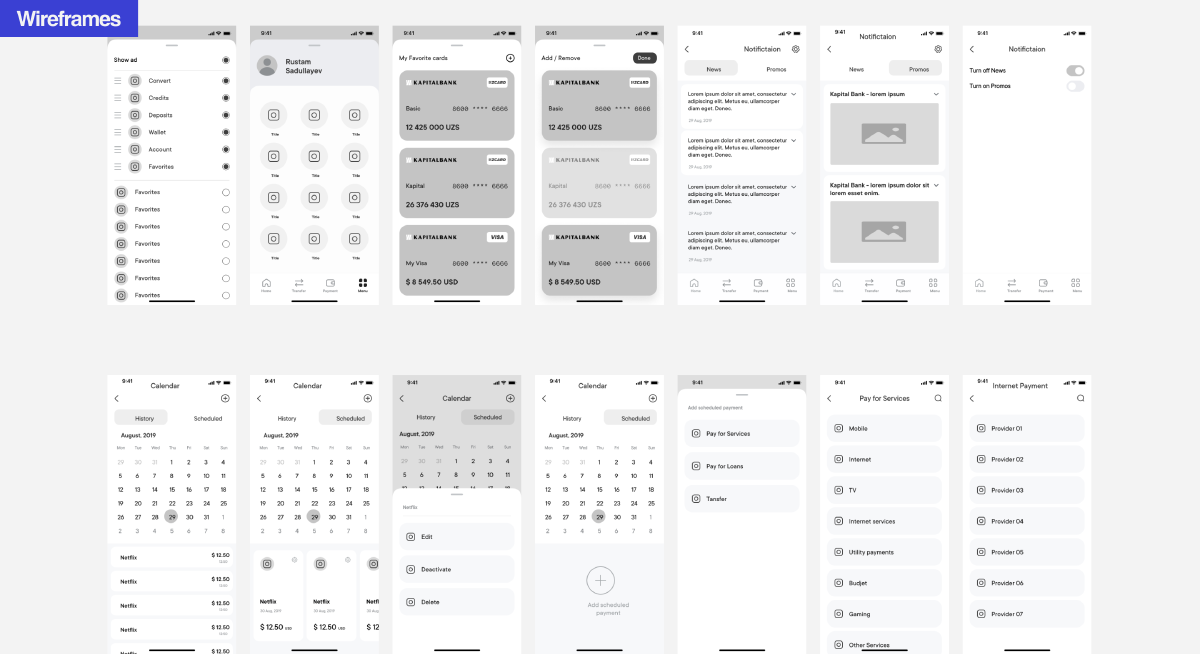 Wireframes